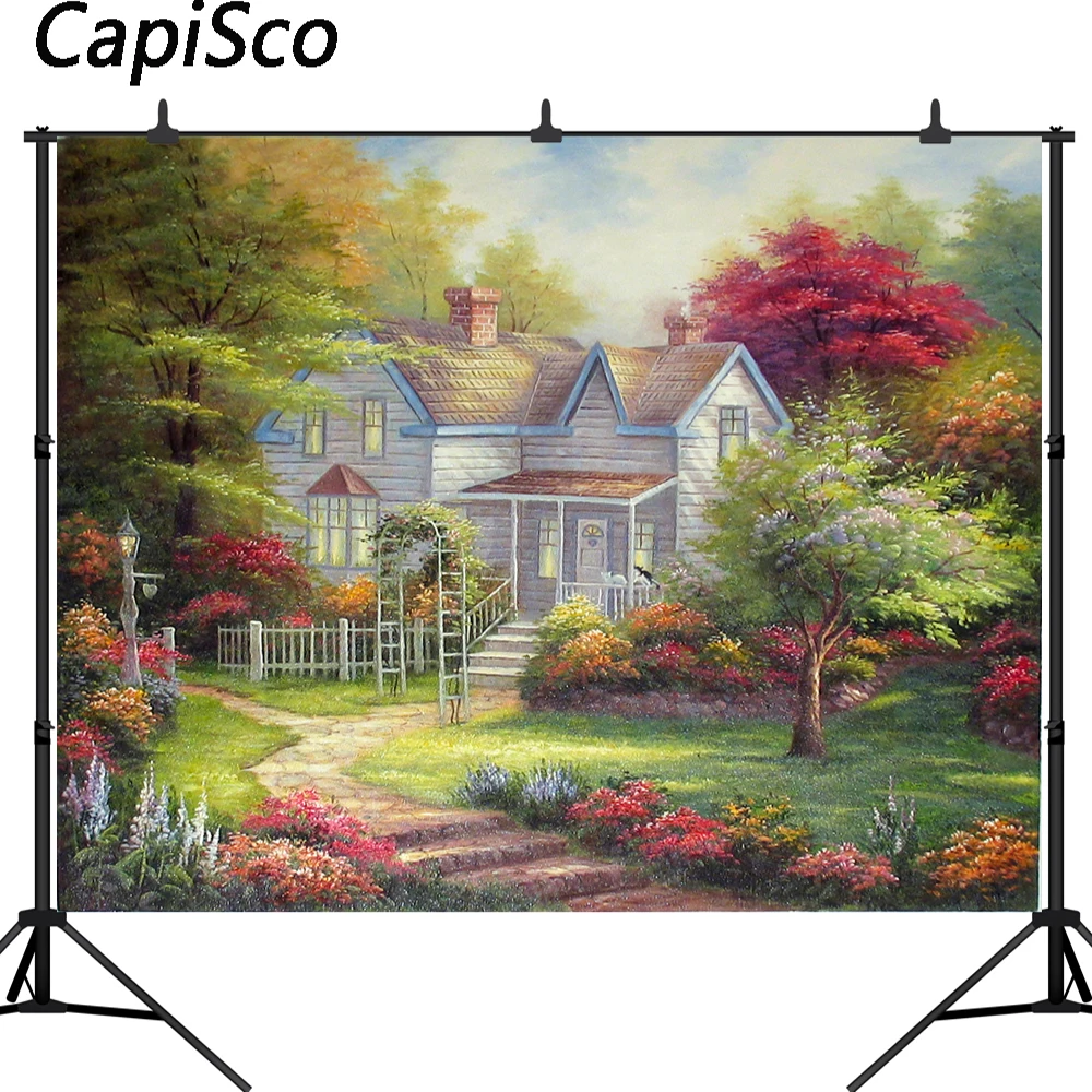 Capisco Spring Scenery photography backdrops Fairy Tale Forest Flowers grass house Children Newborn Photo Background
Capisco Spring Scenery photography backdrops Fairy Tale Forest Flowers grass house Children Newborn Photo Background