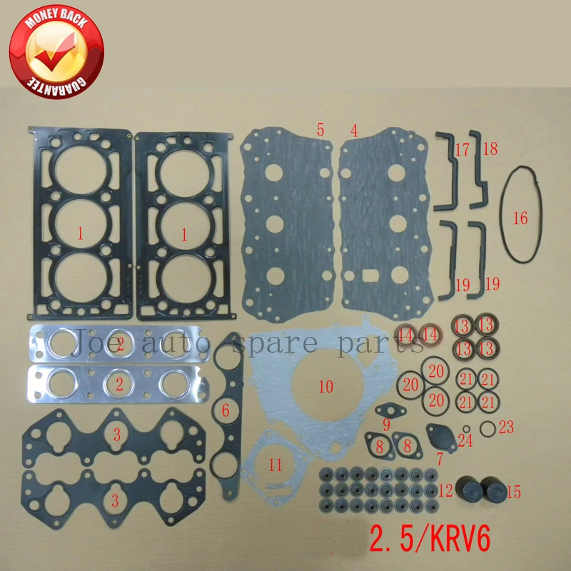 Полный комплект прокладок для двигателя K5 KV6 KRV6 для Kia Carnival V6 2.5L 2497CC 1998- 0K558-10-270B 50240600
Полный комплект прокладок для двигателя K5 KV6 KRV6 для Kia Carnival V6 2.5L 2497CC 1998- 0K558-10-270B 50240600