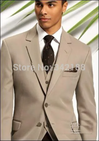 Custom Made Khaki Groom Tuxedos Notch Lapel Groomsmen Men Wedding Suits(Jacket+Pants+Tie+Vest)/best man suits/wedding suitsweddi
Custom Made Khaki Groom Tuxedos Notch Lapel Groomsmen Men Wedding Suits(Jacket+Pants+Tie+Vest)/best man suits/wedding suitsweddi