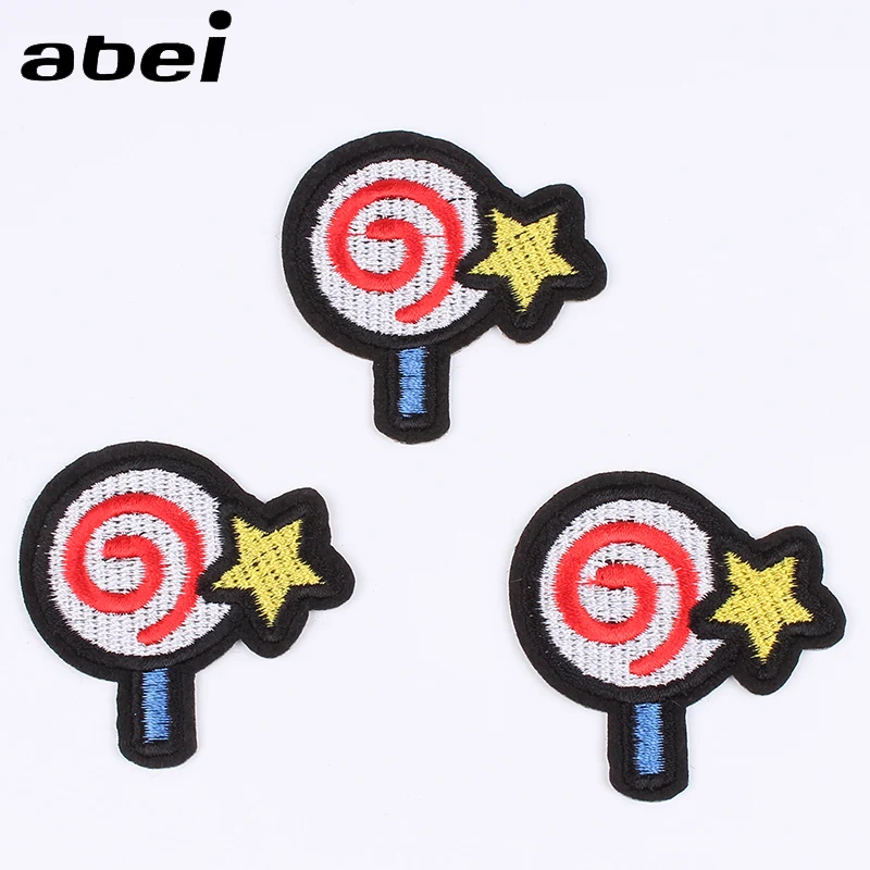 10pcs/lot Cartoon Lollipop Star Patches Embroidery Iron On Candy Appliques Sew On Bags Shoes Jeans Shirts Hats Stickers badge
10pcs/lot Cartoon Lollipop Star Patches Embroidery Iron On Candy Appliques Sew On Bags Shoes Jeans Shirts Hats Stickers badge