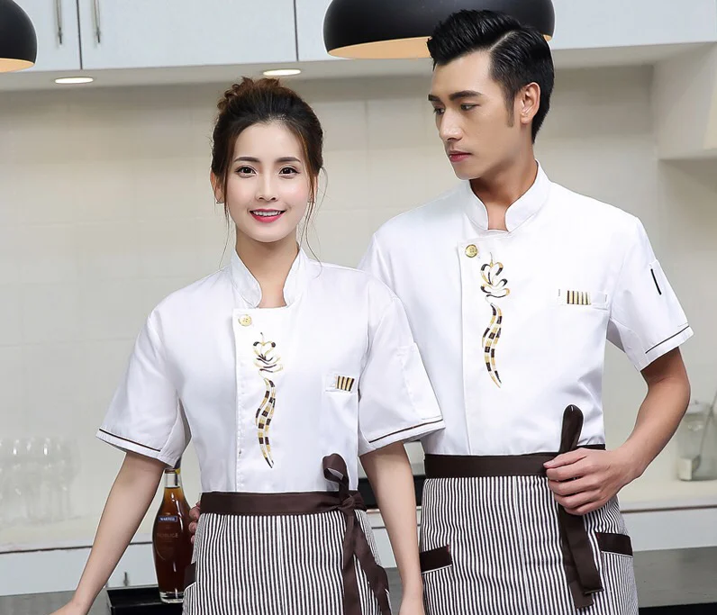 Short Sleeve Spliced Chef Cooking Workwear High Quality 2018 Catering Restaurant Coffee Shop Waiter Uniforms Casual Tops Aprons
Short Sleeve Spliced Chef Cooking Workwear High Quality 2018 Catering Restaurant Coffee Shop Waiter Uniforms Casual Tops Aprons