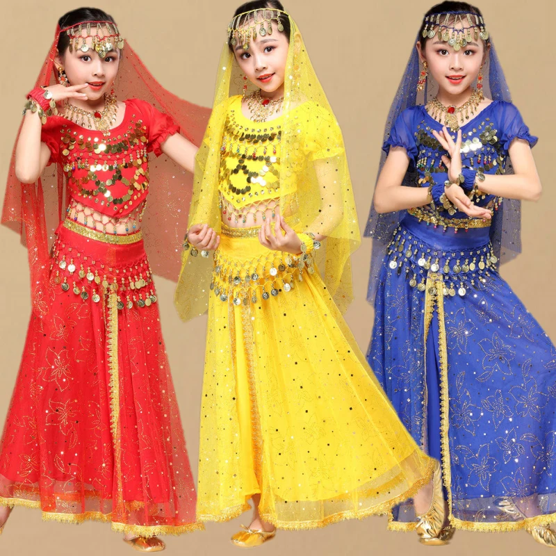 Child Indian Belly Dance Costumes Girls Egyptian Performance Show Party Outfits Bollywood Dance Wear Oriental Halloween Costume
Child Indian Belly Dance Costumes Girls Egyptian Performance Show Party Outfits Bollywood Dance Wear Oriental Halloween Costume