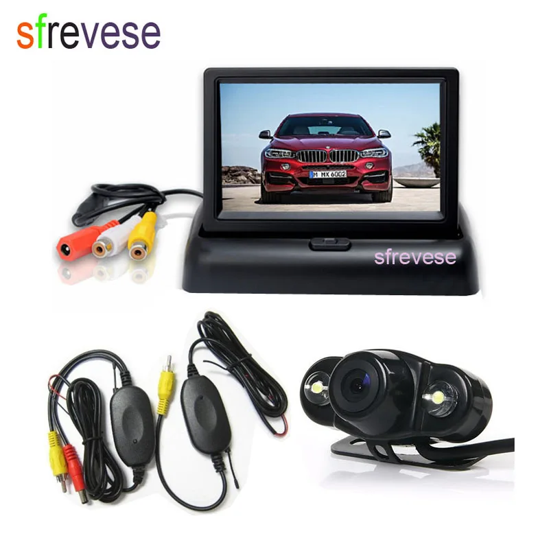 4.3" LCD Foldable Monitor Car Rear View Kit + Wireless 2 LED Car Reversing Parking Backup Camera Waterproof
4.3" LCD Foldable Monitor Car Rear View Kit + Wireless 2 LED Car Reversing Parking Backup Camera Waterproof