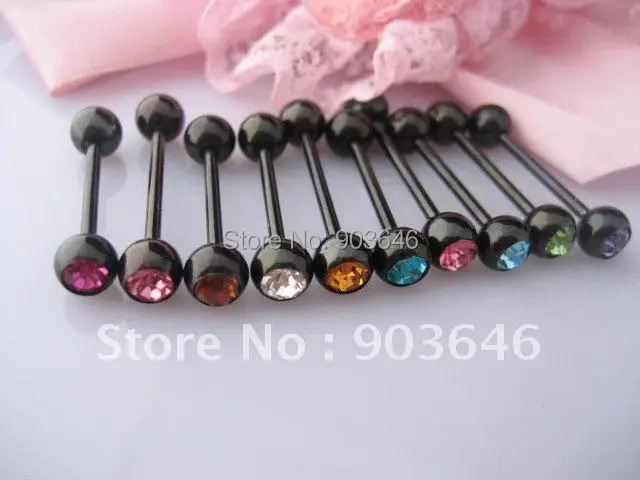 NEW LOT50pcs Crystal Black Stainless Steel Tongue Nipple Ring Bar 14gx16mm Body Jewelry
NEW LOT50pcs Crystal Black Stainless Steel Tongue Nipple Ring Bar 14gx16mm Body Jewelry