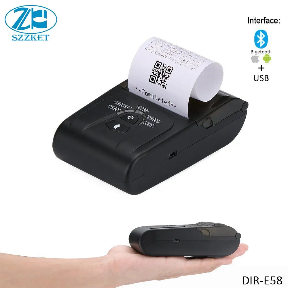 Handheld Wireless Bluetooth USB Thermal Receipt Printer for Android,IOS,Windows,58mm Paper Width thermal printer
Handheld Wireless Bluetooth USB Thermal Receipt Printer for Android,IOS,Windows,58mm Paper Width thermal printer