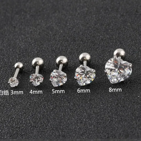 Heart Star Ear Tragus Clear CZ Gem Ear Stud Earrings Zircon 316L Stainless Steel Women Jewelry Men Fashion 4mm 8mm Nail
Heart Star Ear Tragus Clear CZ Gem Ear Stud Earrings Zircon 316L Stainless Steel Women Jewelry Men Fashion 4mm 8mm Nail