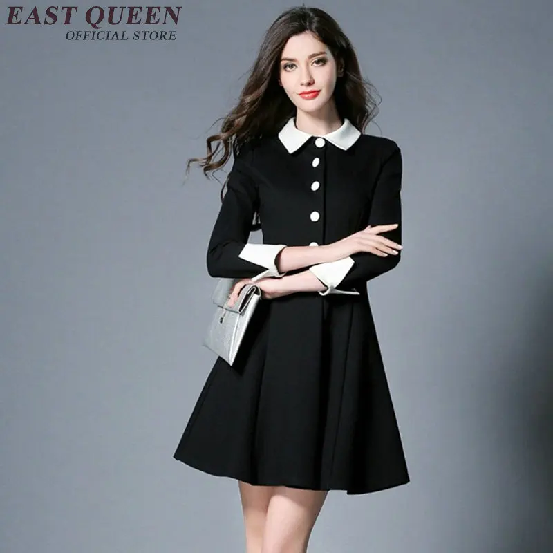 Summer woman black dress with white collar three quarter sleeve button front dress women business casual clothing NN0521 HQ
Summer woman black dress with white collar three quarter sleeve button front dress women business casual clothing NN0521 HQ