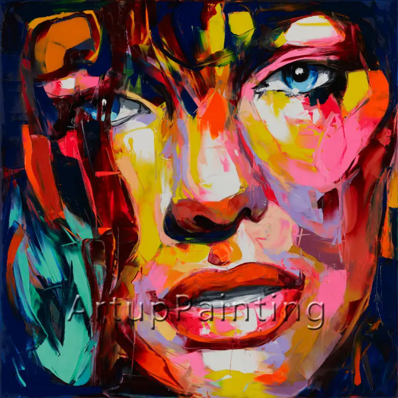 Canvas Face painting palette knife hand painted oil painting Francoise Nielly Wall art Pictures for living room home decor 03
Canvas Face painting palette knife hand painted oil painting Francoise Nielly Wall art Pictures for living room home decor 03