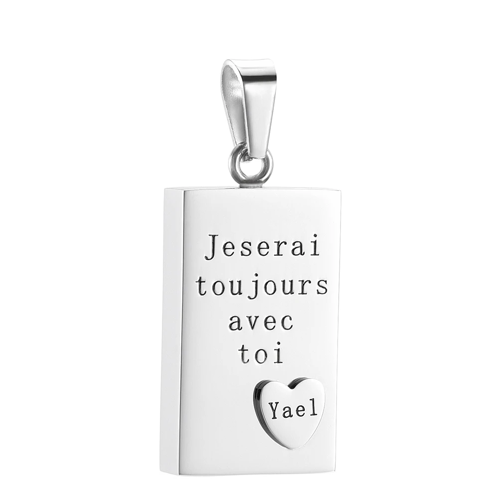 CMJ9979 "jeserai touhours avec toi" сердце и тег Мемориал ювелирные изделия урна ожерелье для праха Шарм Кулон Keepsake ювелирные изделия на заказ
CMJ9979 "jeserai touhours avec toi" сердце и тег Мемориал ювелирные изделия урна ожерелье для праха Шарм Кулон Keepsake ювелирные изделия на заказ