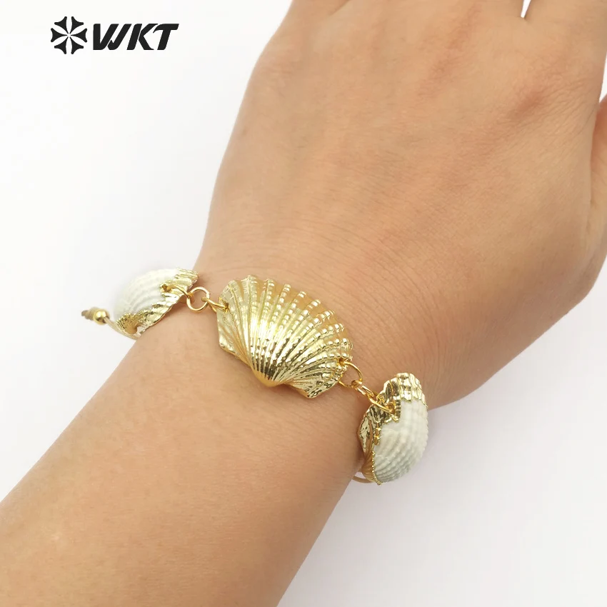 WT-B440 WKT Special White Scallop Shell Handmade Bracelet Fashion Design For Women Jewelry
WT-B440 WKT Special White Scallop Shell Handmade Bracelet Fashion Design For Women Jewelry