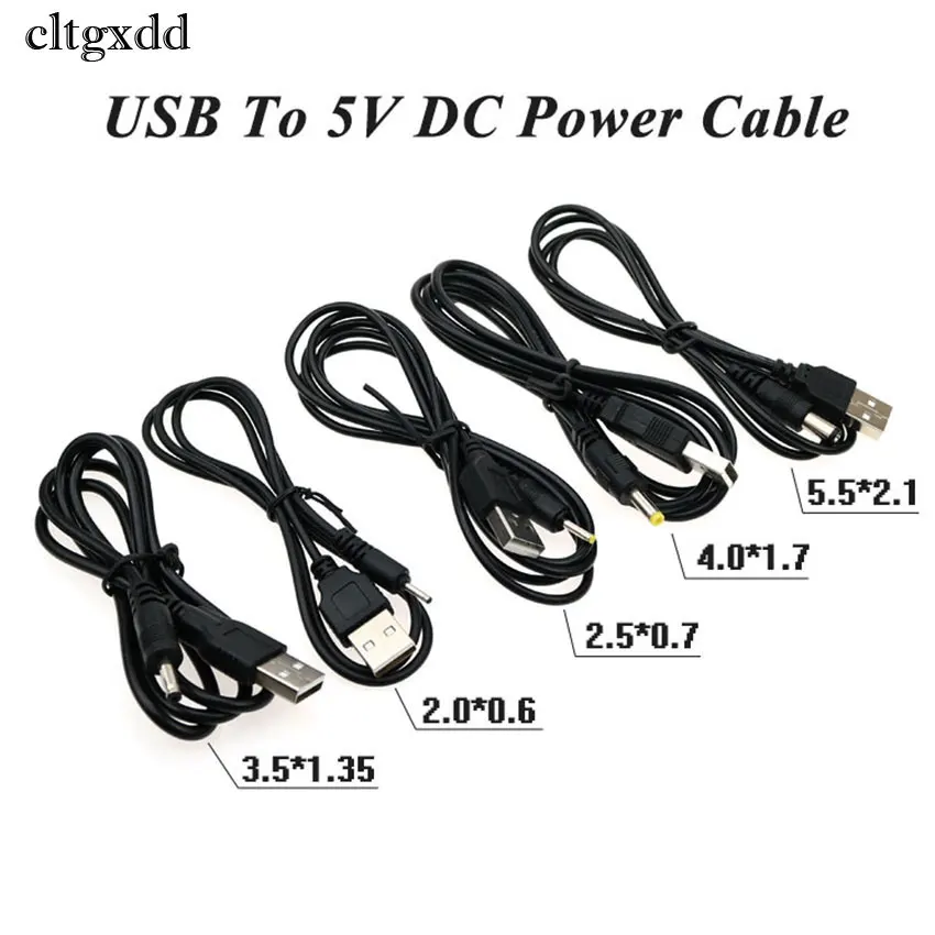 cltgxdd USB Male to 5.5*2.1 4.0*1.7 3.5*1.35 2.5*0.7 2.0*0.6 mm DC Jack Power Connector Charger Cable AC plug Transfer charging
cltgxdd USB Male to 5.5*2.1 4.0*1.7 3.5*1.35 2.5*0.7 2.0*0.6 mm DC Jack Power Connector Charger Cable AC plug Transfer charging