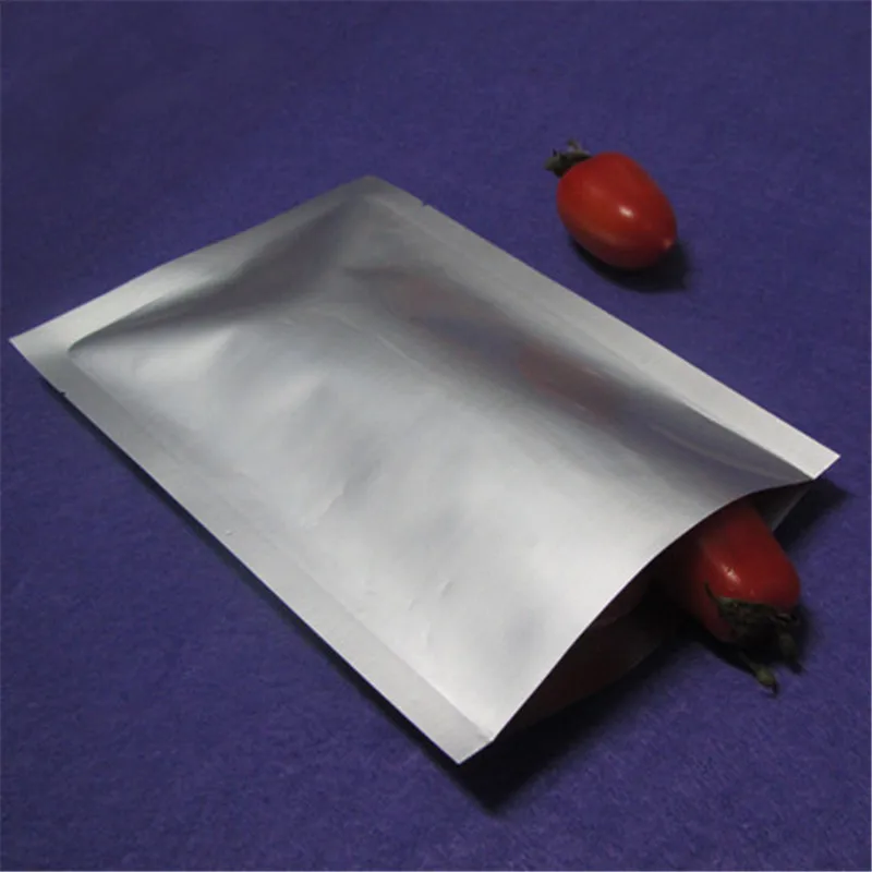 15*22cm Open Top Silver Metallic Heat Seal Bags Retail Pure Aluminum Foil Packaging Food Coffee Storage Mylar Vacuum Pouch Pack
15*22cm Open Top Silver Metallic Heat Seal Bags Retail Pure Aluminum Foil Packaging Food Coffee Storage Mylar Vacuum Pouch Pack