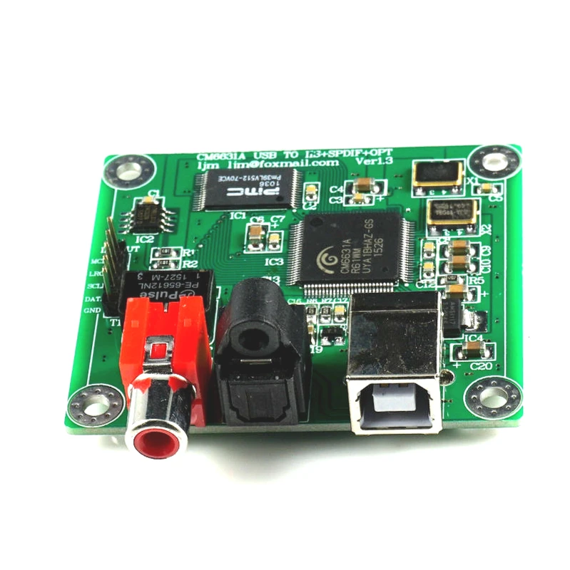 ЦАП CM6631A 24 бит/192 кГц USB для коаксиального и оптического волокна SPDIF и I2S от LJM, новая версия
ЦАП CM6631A 24 бит/192 кГц USB для коаксиального и оптического волокна SPDIF и I2S от LJM, новая версия