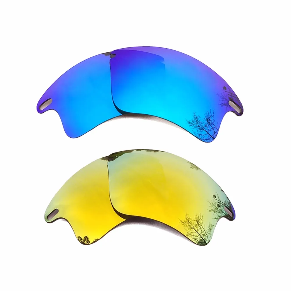 Ice Blue & 24K Gold Mirrored Polarized Replacement Lenses for Fast Jacket XL Frame 100% UVA & UVB
Ice Blue & 24K Gold Mirrored Polarized Replacement Lenses for Fast Jacket XL Frame 100% UVA & UVB