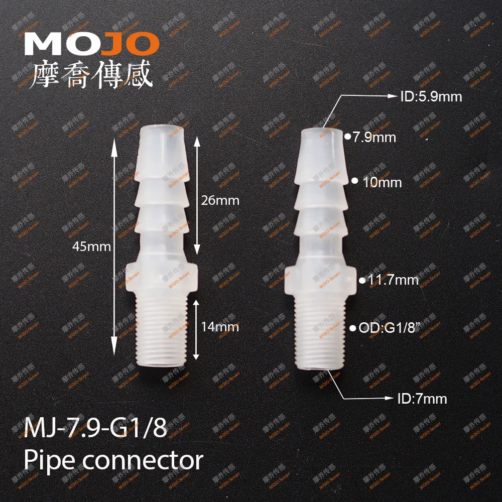 (100pcs/Lots) MJ-7.9-G1/8 straight-through joint 8mm to G1/8" male thread connector pipe fitting
(100pcs/Lots) MJ-7.9-G1/8 straight-through joint 8mm to G1/8" male thread connector pipe fitting