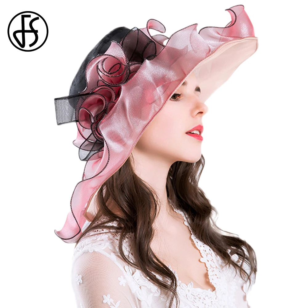FS 2024 Organza Kentucky Hats For Women Elegant Summer Dress Church Hat With Big Flower Wide Brim Ladies Sunshade Vintage Fedora
FS 2024 Organza Kentucky Hats For Women Elegant Summer Dress Church Hat With Big Flower Wide Brim Ladies Sunshade Vintage Fedora