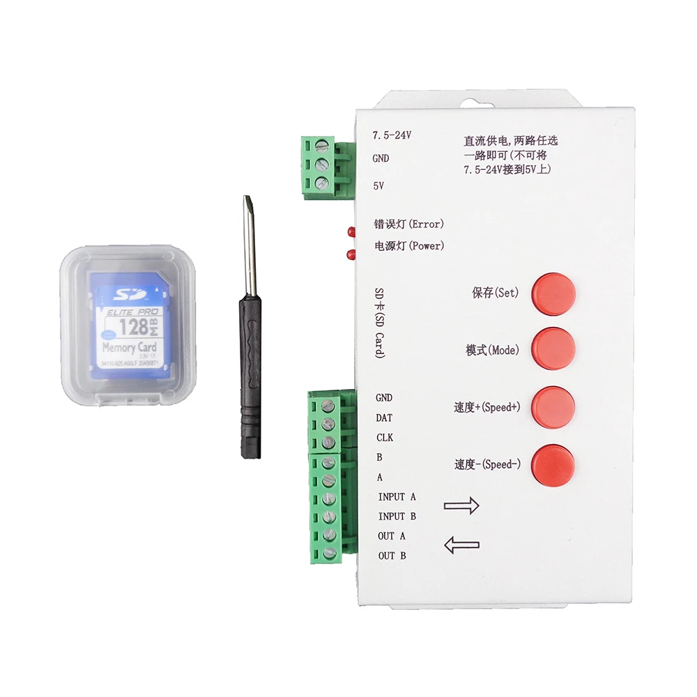 T-1000S SD Card LED Controller Pixel Led Control Pixel Controller Support DMX512 WS2801 WS2811 WS2812B LED 2048 RGB Controller
T-1000S SD Card LED Controller Pixel Led Control Pixel Controller Support DMX512 WS2801 WS2811 WS2812B LED 2048 RGB Controller