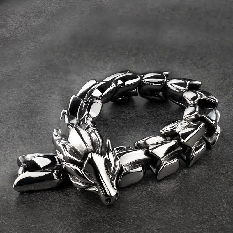 High quality Dragon vintage punk bracelet for men stainless steel fashion Jewelry
High quality Dragon vintage punk bracelet for men stainless steel fashion Jewelry