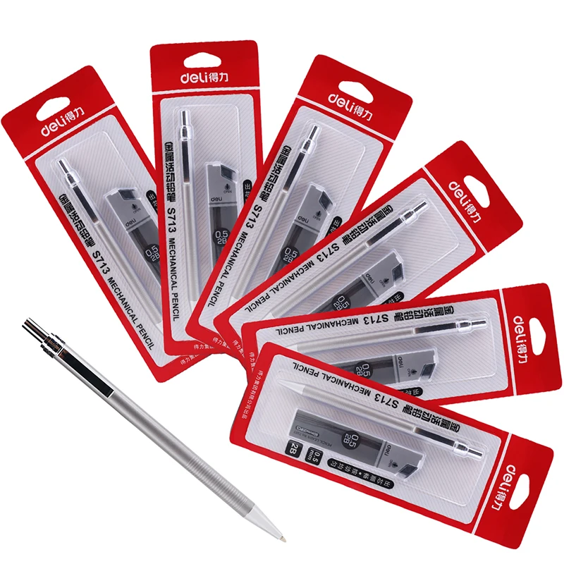 Deli Mechanical Pencil set Kawaii School Office Supply Student Stationery artist paint Press Automatic Pencil For Kids Writing
Deli Mechanical Pencil set Kawaii School Office Supply Student Stationery artist paint Press Automatic Pencil For Kids Writing