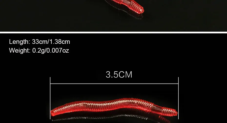 Movimiento natural del señuelo blando Finesse Worm