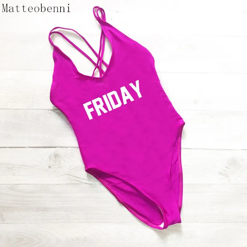 Friday Letter Print One Piece Swimsuit Women Swimwear Push Up Monokini Bodysuit Pink Swim Suit Backless Bathing Suit Beach Wear
Friday Letter Print One Piece Swimsuit Women Swimwear Push Up Monokini Bodysuit Pink Swim Suit Backless Bathing Suit Beach Wear