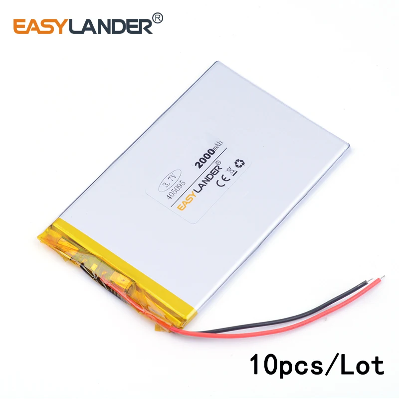 10pcs /Lot 3.7v lithium Li ion polymer rechargeable battery 405095 2000MAH For tablet pc power bank PAD PSP E-book andorid phone
10pcs /Lot 3.7v lithium Li ion polymer rechargeable battery 405095 2000MAH For tablet pc power bank PAD PSP E-book andorid phone