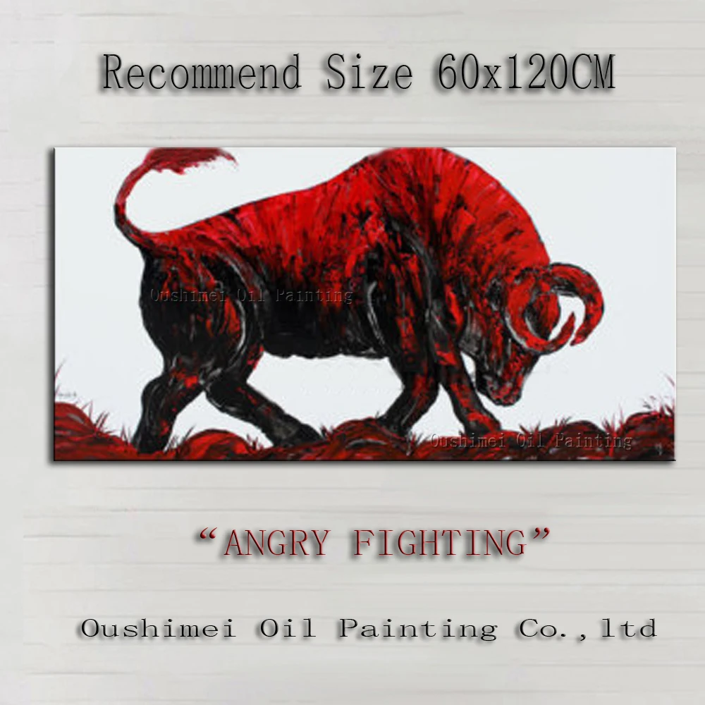 New Arrived Handmade Picture on Canvas Modern Red Bull Wall Painting For Room Decor Abstract Knife Animals Oil Painting
New Arrived Handmade Picture on Canvas Modern Red Bull Wall Painting For Room Decor Abstract Knife Animals Oil Painting