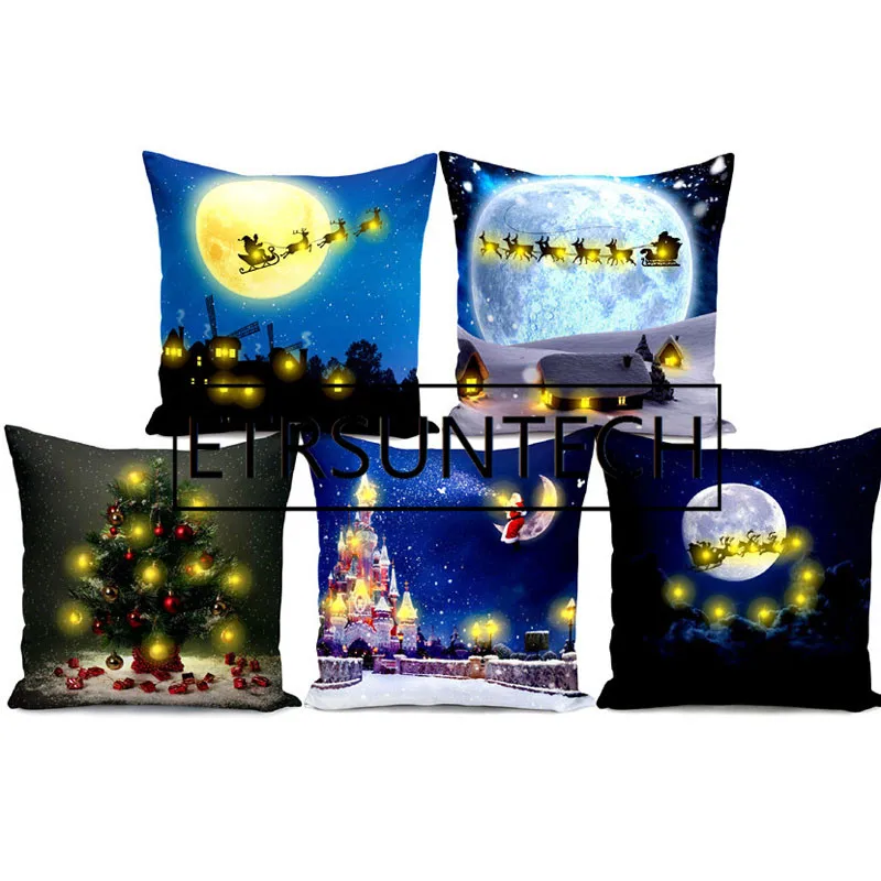 50pcs Creative Led Light Luminous Pillow Case Christmas Santa Claus Reindeer Pillow Case Sofa Car Decor Cushion 45*45cm
50pcs Creative Led Light Luminous Pillow Case Christmas Santa Claus Reindeer Pillow Case Sofa Car Decor Cushion 45*45cm