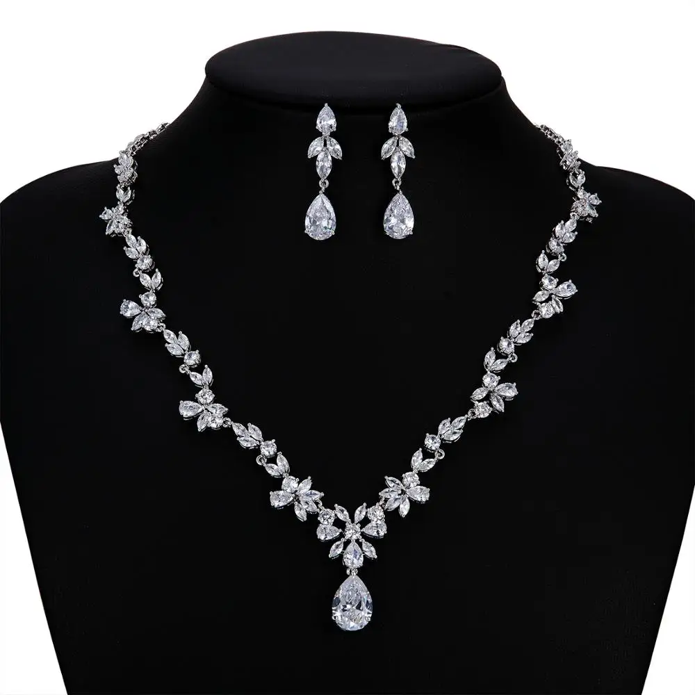 CZ Cubic Zirconia Bridal Wedding Necklace Earring Set Jewelry Sets for Women Prom Jewelry Accessories CN10241
CZ Cubic Zirconia Bridal Wedding Necklace Earring Set Jewelry Sets for Women Prom Jewelry Accessories CN10241
