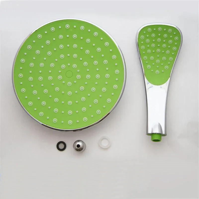 Newest Shower Room High Quality Green Shower Head Set 9 Inch Round Rainfall Top Shower Head And Shower Nozzle Electroplated
Newest Shower Room High Quality Green Shower Head Set 9 Inch Round Rainfall Top Shower Head And Shower Nozzle Electroplated