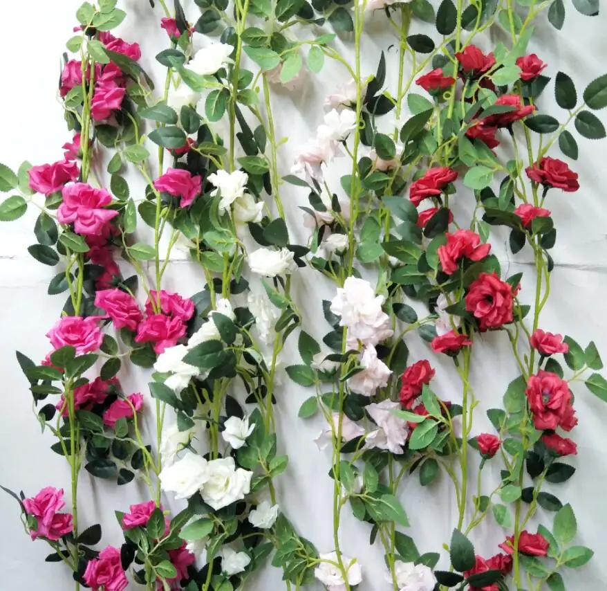 2pcs 2Meter Artificial Rose Flower Ivy Garland Silk Vine Greenery For Wedding Home Decorative
2pcs 2Meter Artificial Rose Flower Ivy Garland Silk Vine Greenery For Wedding Home Decorative