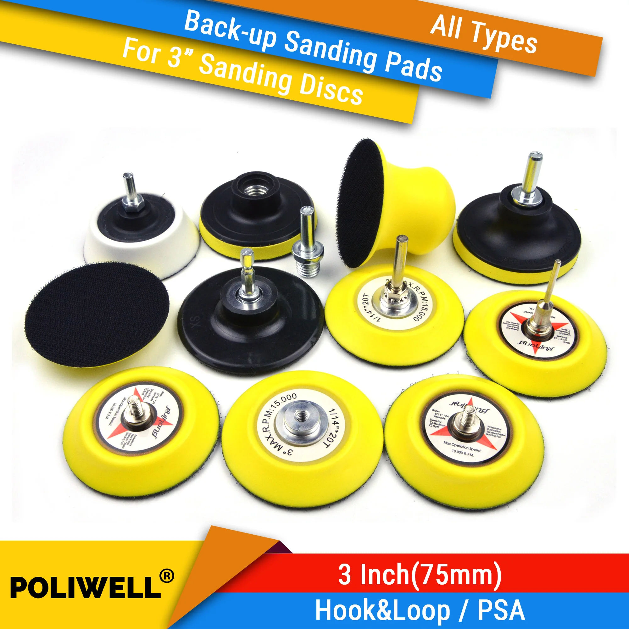 3 Inch All Types Back-up Sanding Pads for Abrasive Sandpaper Sanding Discs for Woodworking Polishing Tool Accessories
3 Inch All Types Back-up Sanding Pads for Abrasive Sandpaper Sanding Discs for Woodworking Polishing Tool Accessories