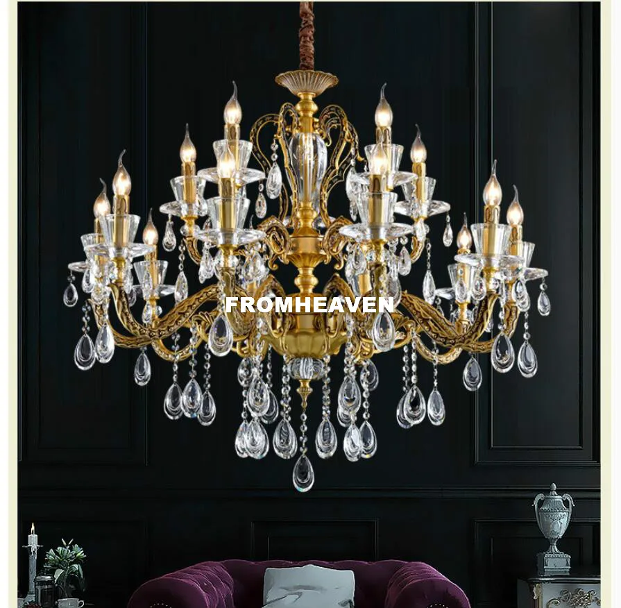 Modern Decorative Crystal chandelier For Living Room Bronze Chandelier Copper Modern Chandeliers Lighting Kitchen Hanging Lamp
Modern Decorative Crystal chandelier For Living Room Bronze Chandelier Copper Modern Chandeliers Lighting Kitchen Hanging Lamp