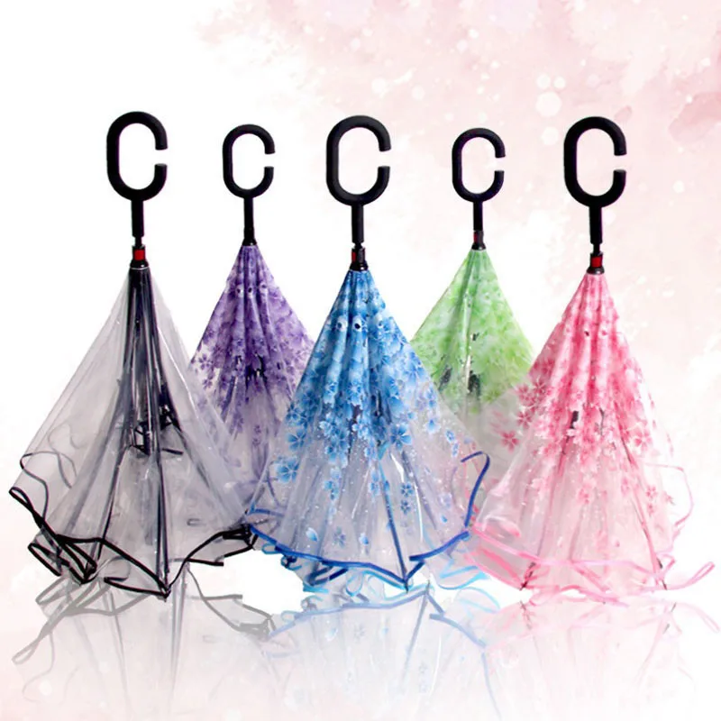 10pcs Creative Transparent Sakura C-Hook Handle Inverted Reverse Folding Umbrella Rain Umbrella ZA6666
10pcs Creative Transparent Sakura C-Hook Handle Inverted Reverse Folding Umbrella Rain Umbrella ZA6666