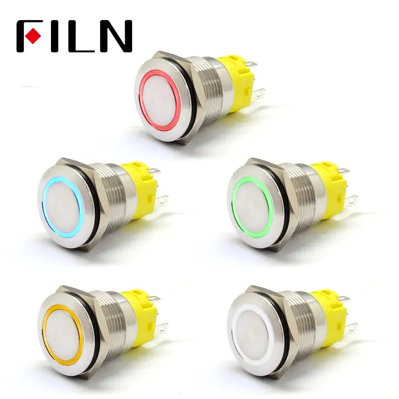 19mm 1pc 6V 12V 24V 110V 220V Ring LED Momentary Latching Stainless Steel Anti Vandal IP65 Waterproof Metal Push Button Switch
19mm 1pc 6V 12V 24V 110V 220V Ring LED Momentary Latching Stainless Steel Anti Vandal IP65 Waterproof Metal Push Button Switch