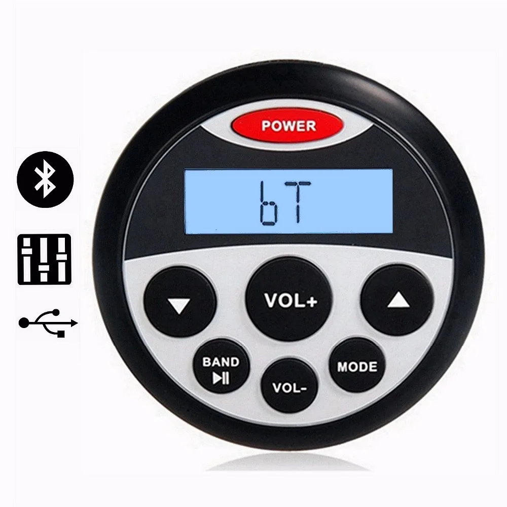 Waterproof Marine Stereo Receiver Bluetooth Audio MP3 Player AM/FM Radio USB&AUX Input for ATV Motorcycle/Yacht /Sauna Room/SPA
Waterproof Marine Stereo Receiver Bluetooth Audio MP3 Player AM/FM Radio USB&AUX Input for ATV Motorcycle/Yacht /Sauna Room/SPA