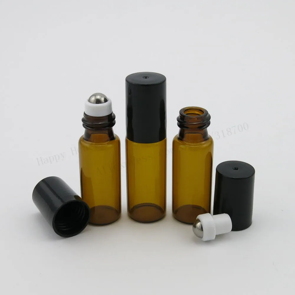 360 x 5ml Mini Amber Glass Roll on Bottle With Black Plastic Lid Stainless Steel Roller Ball,Essential Oil Use,Cosmetic Packing
360 x 5ml Mini Amber Glass Roll on Bottle With Black Plastic Lid Stainless Steel Roller Ball,Essential Oil Use,Cosmetic Packing