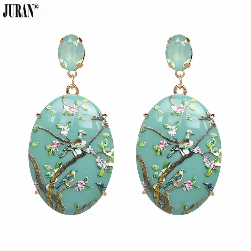 JURAN Retro Oil Painting Drop Earrings for Women Wedding Party Dangle Drop Earrings Hand Painted Maxi Jewelry Gift
JURAN Retro Oil Painting Drop Earrings for Women Wedding Party Dangle Drop Earrings Hand Painted Maxi Jewelry Gift