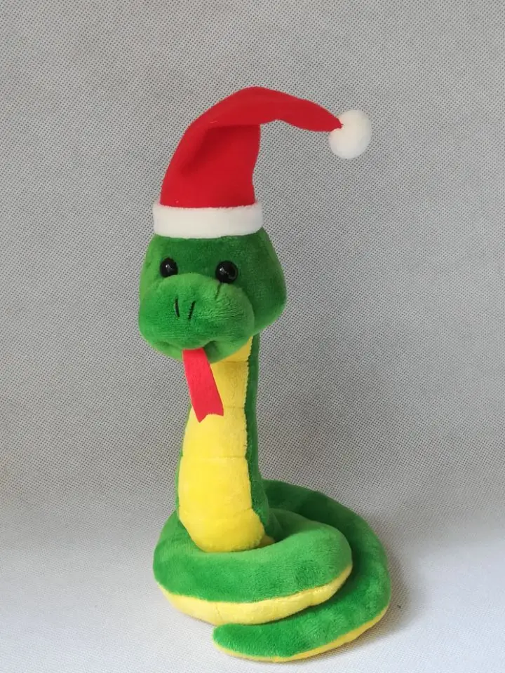 about 20x14cm green snake with Xmas hat plush toy soft doll kid's toy birthday gift h2438
about 20x14cm green snake with Xmas hat plush toy soft doll kid's toy birthday gift h2438