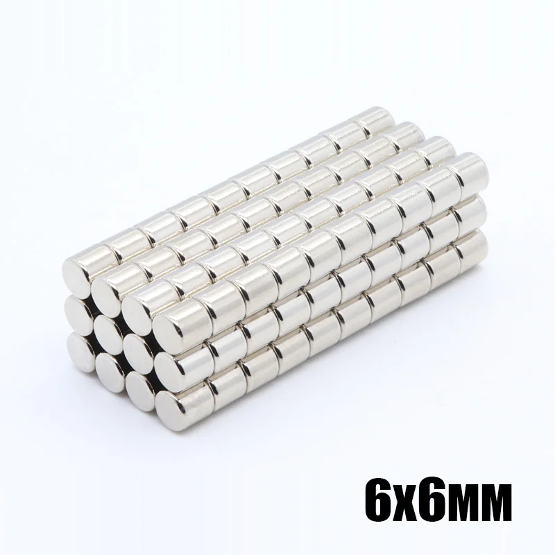 500pcs 6 x 6 mm Super Strong Powerful 6x6 mm Round Magnet Rare Earth Permanent Neodymium Magnets N35 6*6 mm
500pcs 6 x 6 mm Super Strong Powerful 6x6 mm Round Magnet Rare Earth Permanent Neodymium Magnets N35 6*6 mm