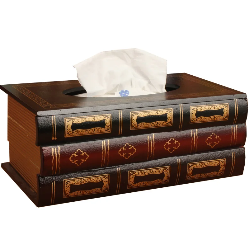 Antique Book Design Wood Bathroom Facial Tissue Dispenser Box Cover / Novelty Napkin Holder
Antique Book Design Wood Bathroom Facial Tissue Dispenser Box Cover / Novelty Napkin Holder