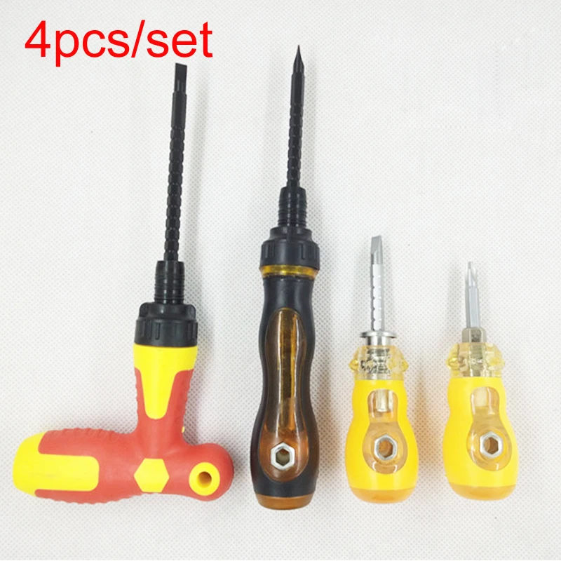 4pcs/set Magnetic ratchet screwdriver Multi-function Semi-automatic screw s2 alloy T-type Phillips and Slotted Screwdrivers
4pcs/set Magnetic ratchet screwdriver Multi-function Semi-automatic screw s2 alloy T-type Phillips and Slotted Screwdrivers