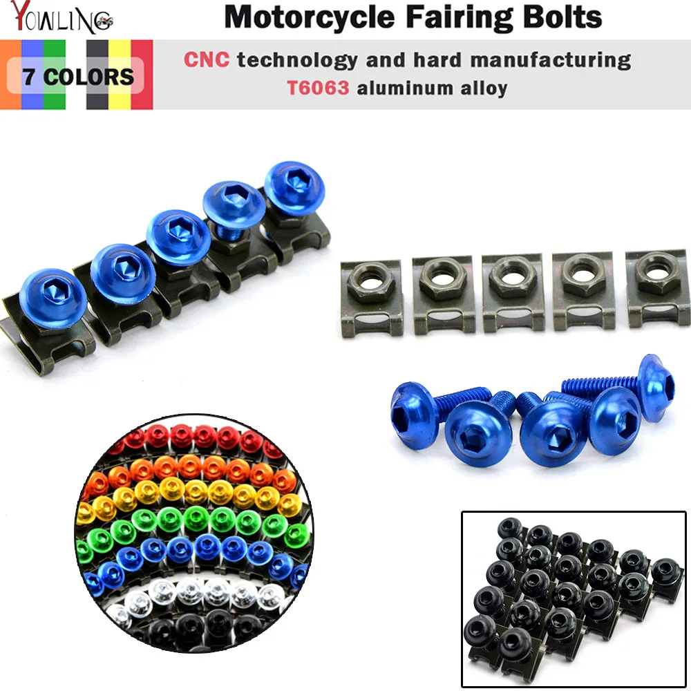 5 pcs 6mm Universal CNC Motorcycle Accessories Fairing body work Bolts Screws For Suzuki GSF1200S Bandit 1200 Vstrom 650 SFV650
5 pcs 6mm Universal CNC Motorcycle Accessories Fairing body work Bolts Screws For Suzuki GSF1200S Bandit 1200 Vstrom 650 SFV650
