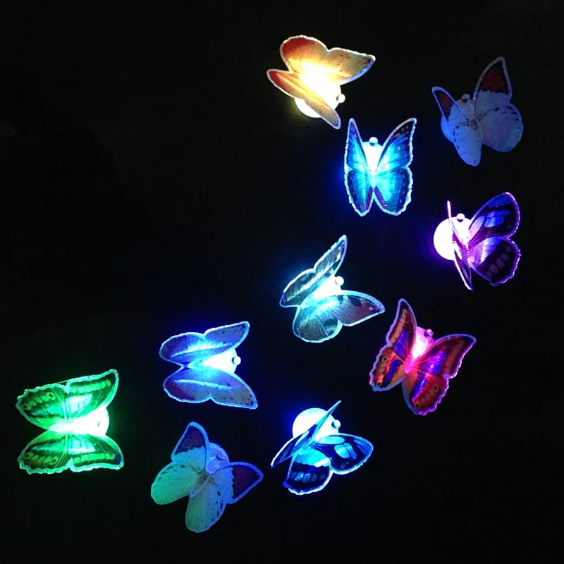 50pcs/lot Colorful Fiber Optic Led Butterfly Nightlight Lamp Flash Lighting Decorations Party Christmas Supplies Nightlights
50pcs/lot Colorful Fiber Optic Led Butterfly Nightlight Lamp Flash Lighting Decorations Party Christmas Supplies Nightlights