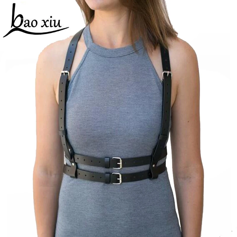 2022 Gothic Punk Women straps Unisex Leather Harness Body Bondage Cage Belt Waist Belt Adjustable Buckle Garter Gothic Belts
2022 Gothic Punk Women straps Unisex Leather Harness Body Bondage Cage Belt Waist Belt Adjustable Buckle Garter Gothic Belts
