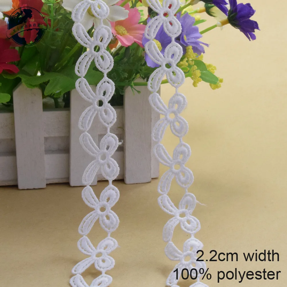 2.2cm White Polyester Embroidery French Lace Ribbon Fabric Guipure Diy Trims Warp Knitting Sewing Dress Garment Accessories#3730
2.2cm White Polyester Embroidery French Lace Ribbon Fabric Guipure Diy Trims Warp Knitting Sewing Dress Garment Accessories#3730