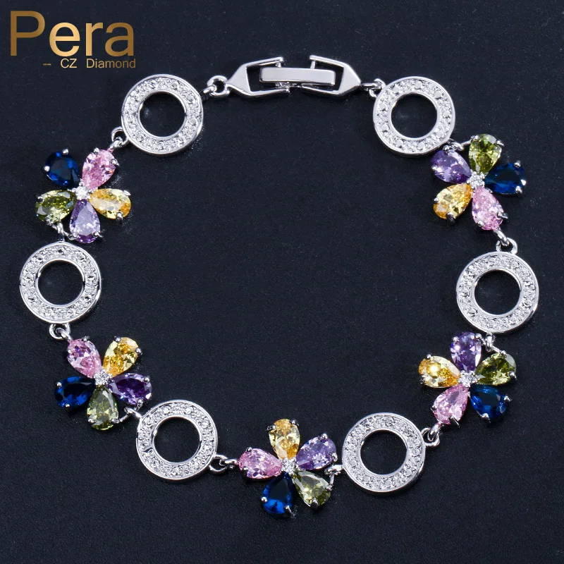 Pera Elegant Women Prom Party Charm Jewelry Big Round Flower Pink Champagne Blue Purple Green AAA Crystal Bracelet For Gift B142
Pera Elegant Women Prom Party Charm Jewelry Big Round Flower Pink Champagne Blue Purple Green AAA Crystal Bracelet For Gift B142