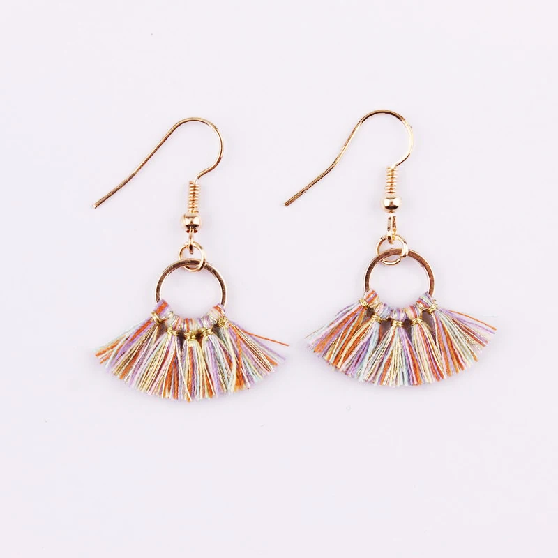 Ethnic Gold Mini Cotton Fringe Tassel Drop Earringsn 2020 Women Statement 12 Colors Bohemian Earrings Fashion Handmade Jewelry
Ethnic Gold Mini Cotton Fringe Tassel Drop Earringsn 2020 Women Statement 12 Colors Bohemian Earrings Fashion Handmade Jewelry