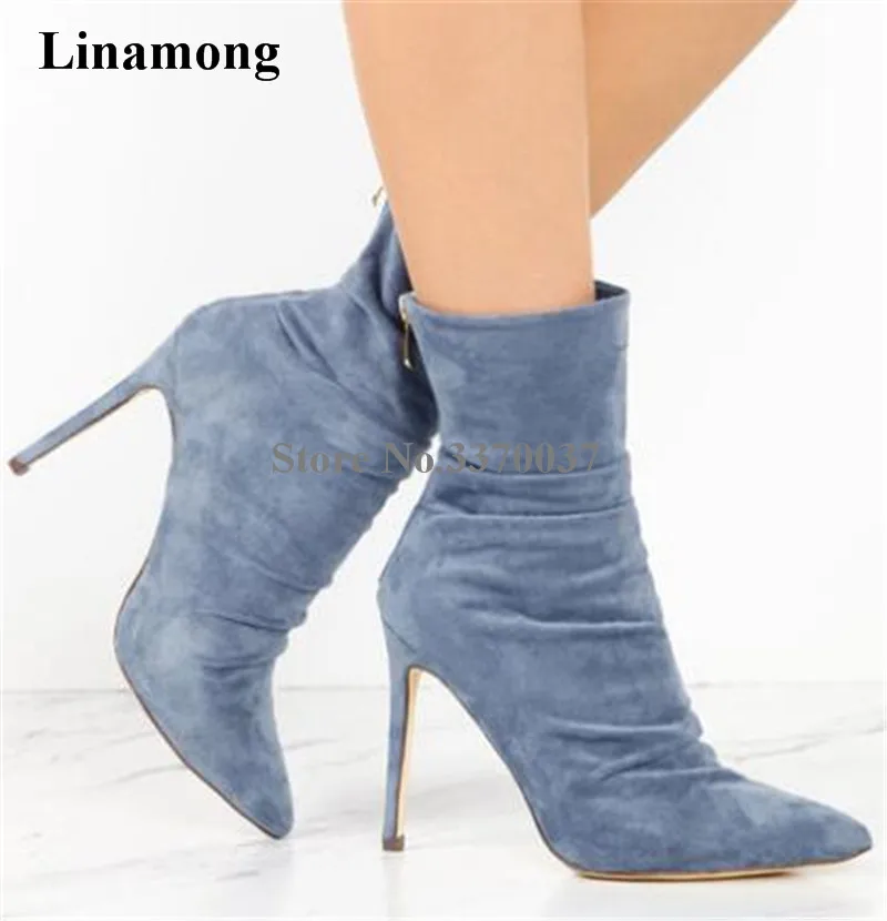 New Fashion Women Pointed Toe Blue Denim Thin Heel Short Boots Back Zipper-up Super High Heel Ankle Boots Street Shoes
New Fashion Women Pointed Toe Blue Denim Thin Heel Short Boots Back Zipper-up Super High Heel Ankle Boots Street Shoes