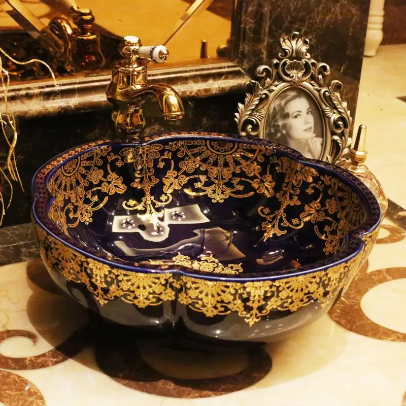 Europe Vintage Style flower shaped ceramics vanity basin Art Countertop sinks vanity wash basin
Europe Vintage Style flower shaped ceramics vanity basin Art Countertop sinks vanity wash basin